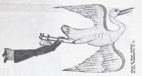 Спасение путника мифической птицей Рох. Иллюстрация к иракскому манускрипту XIV в. (Рисунок). 